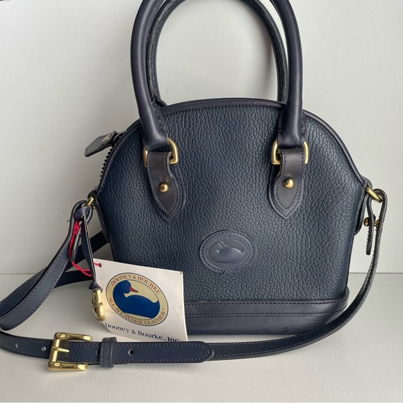Dooney & Bourke Handbags - Dooney and Bourke Navy Blue Leather Mini Norfolk Bag crossbody bag